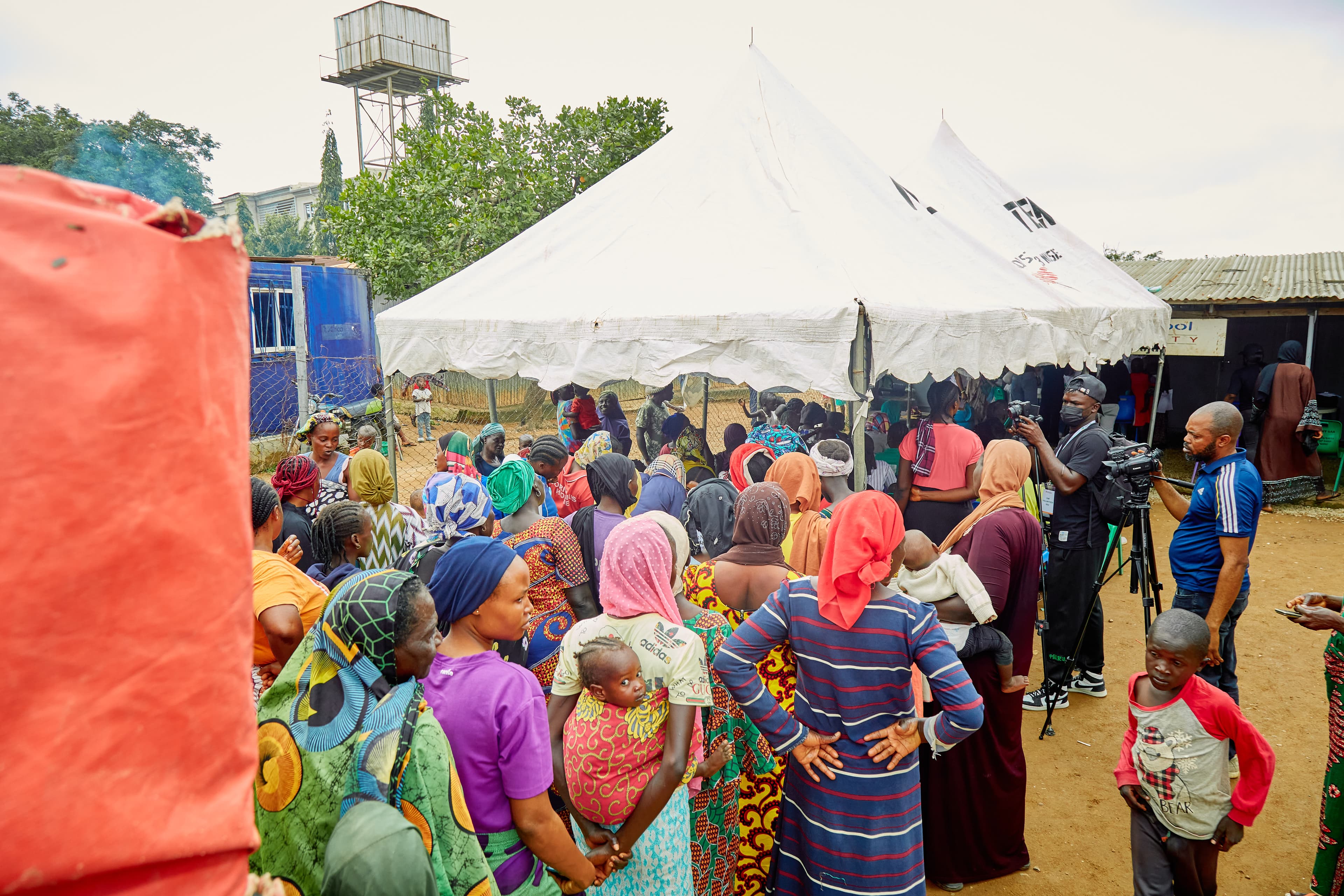 CNF Project HEEM outreach with community members at New Kuchingoro IDP camp