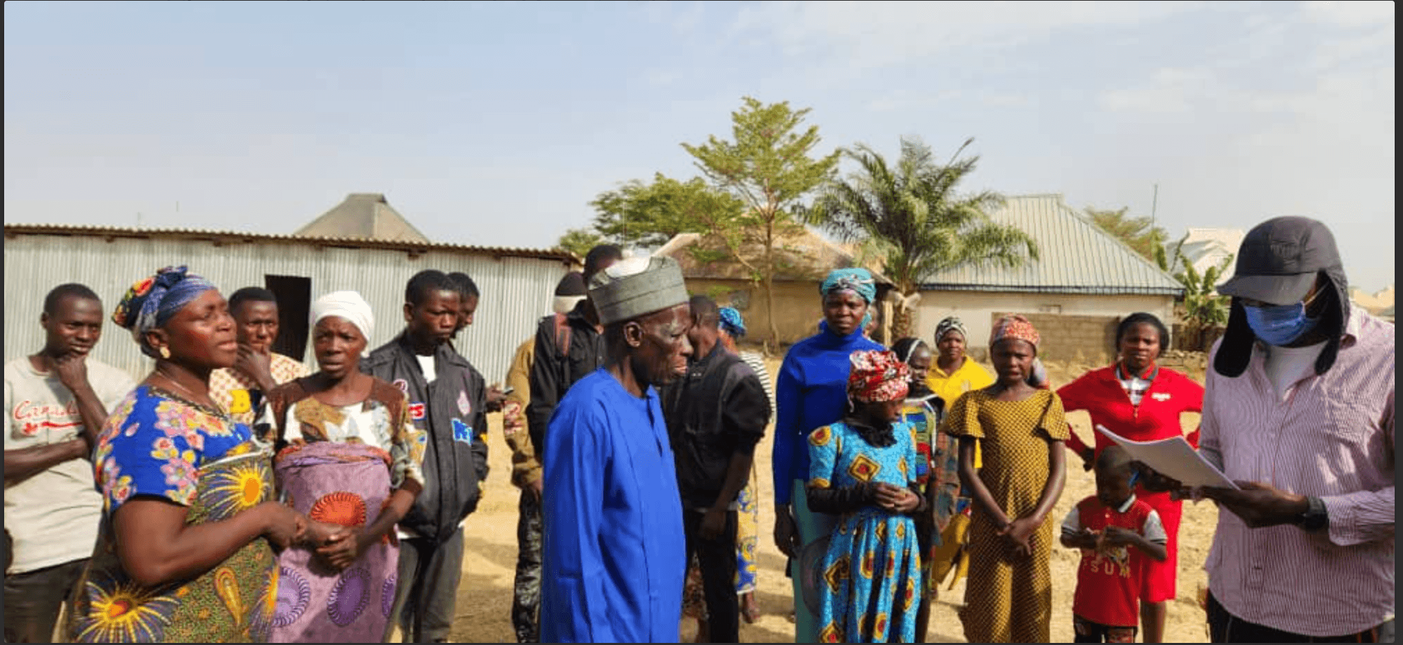 CNF inaugural food relief outreach with community members in Tuwan, Plateau State