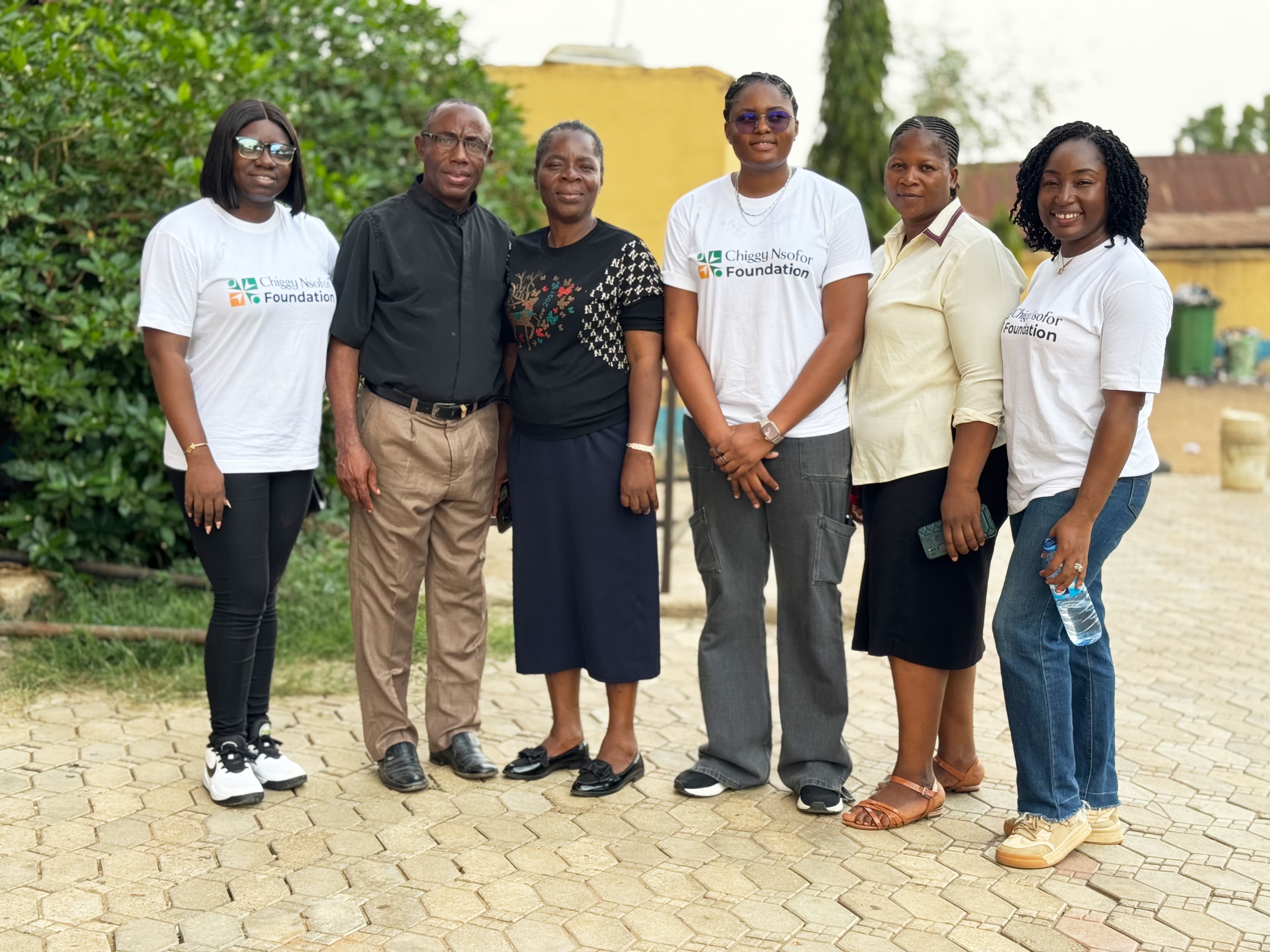 CNF academic outreach team at St. Philips Academy, Mararaba